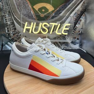 Rothy's The Lace Up Sneaker Cream Candy Corn Stripe Women’s Size 8